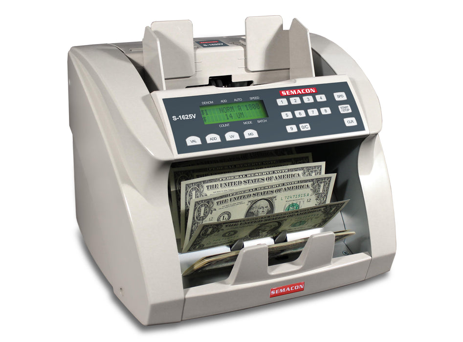 Semacon S-1625V UV/MG Bank Grade Currency Counter with Value Mode
