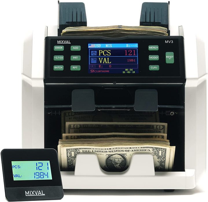 MIXVAL MV3 Dual Pocket Mixed Money Counter