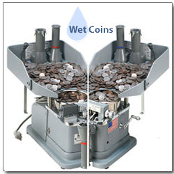 KLOPP Model KK Electric or Manual Coin Counter, Wrapper and Bagger